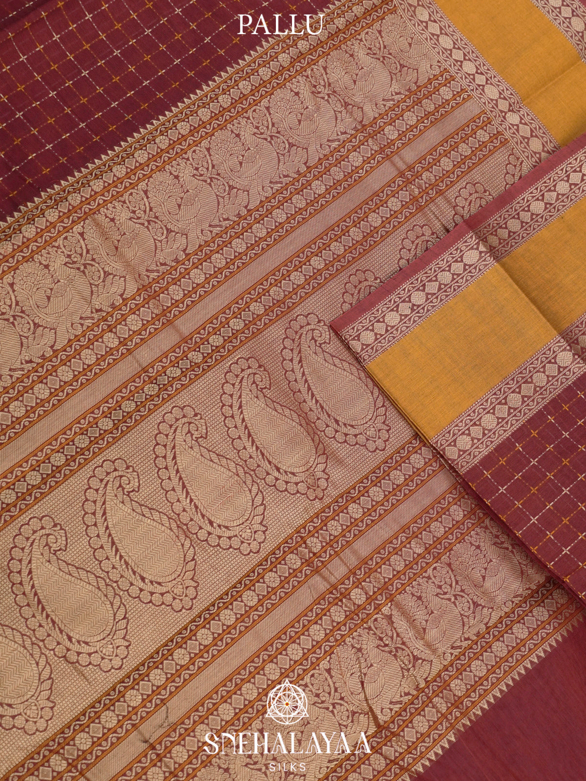 Maroon  Kanchi Cotton Saree