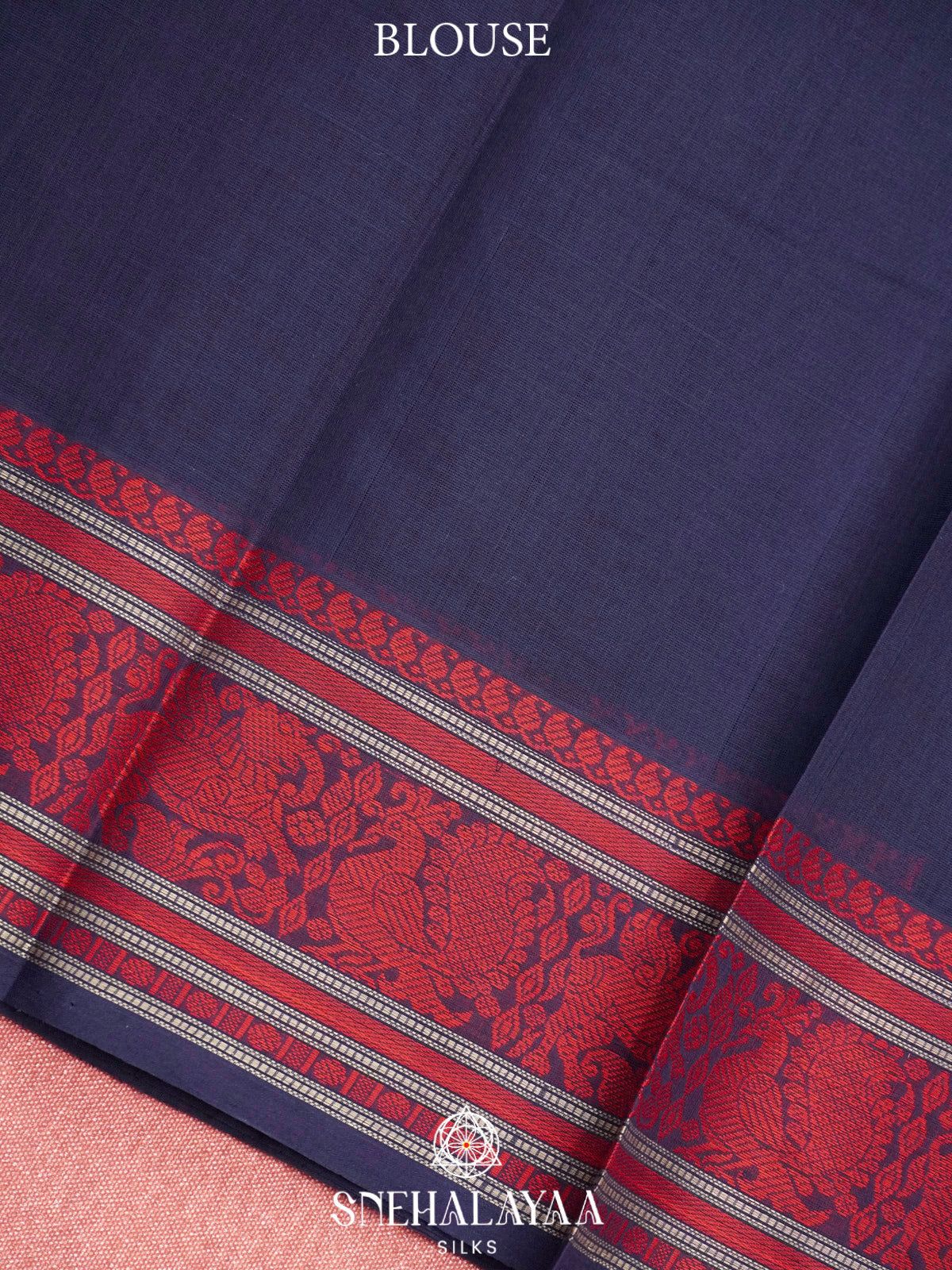 Navy Blue  Kanchi Cotton Saree