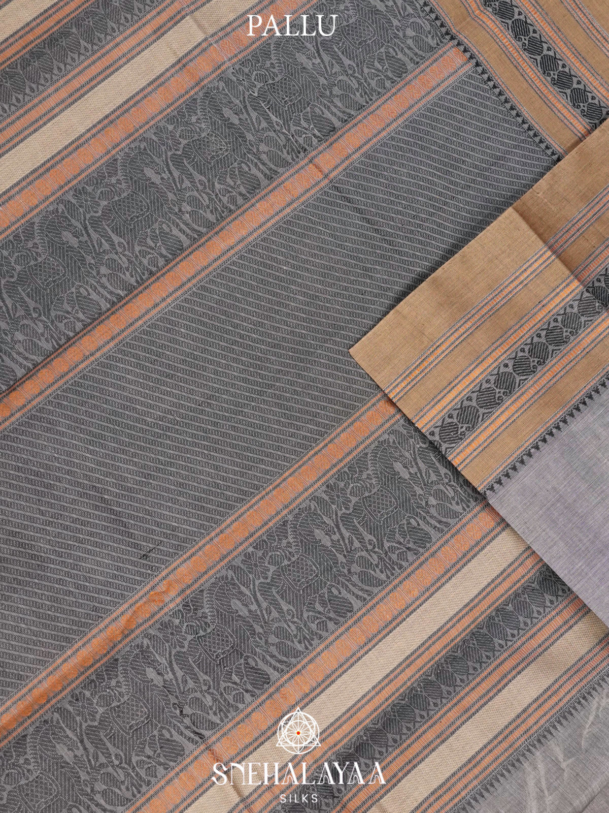 Grey  Kanchi Cotton Saree