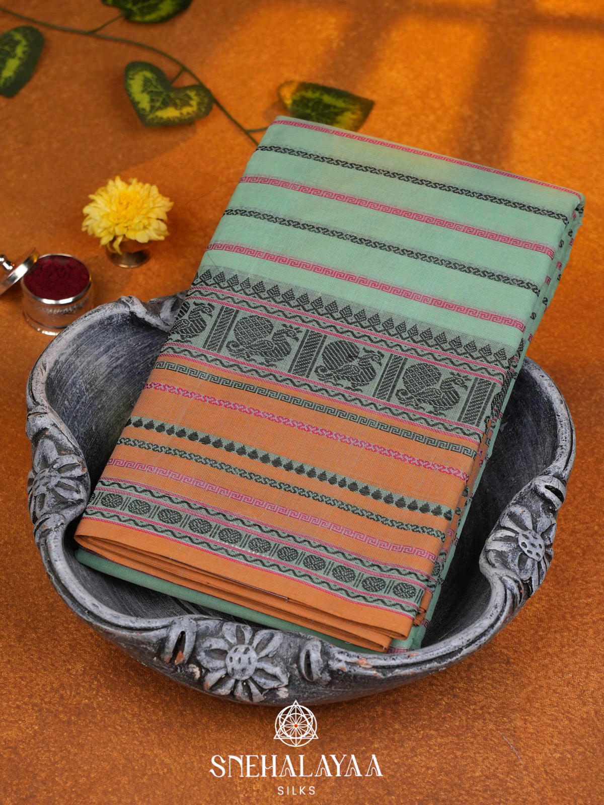 Pastel Green  Kanchi Cotton Saree