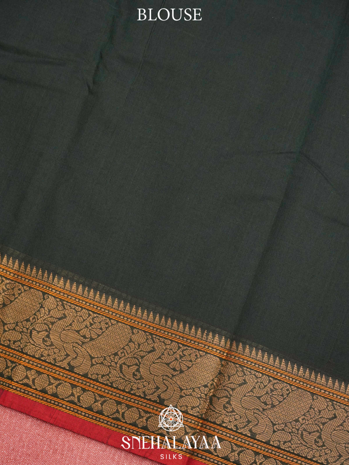 Forest Green  Kanchi Cotton Saree
