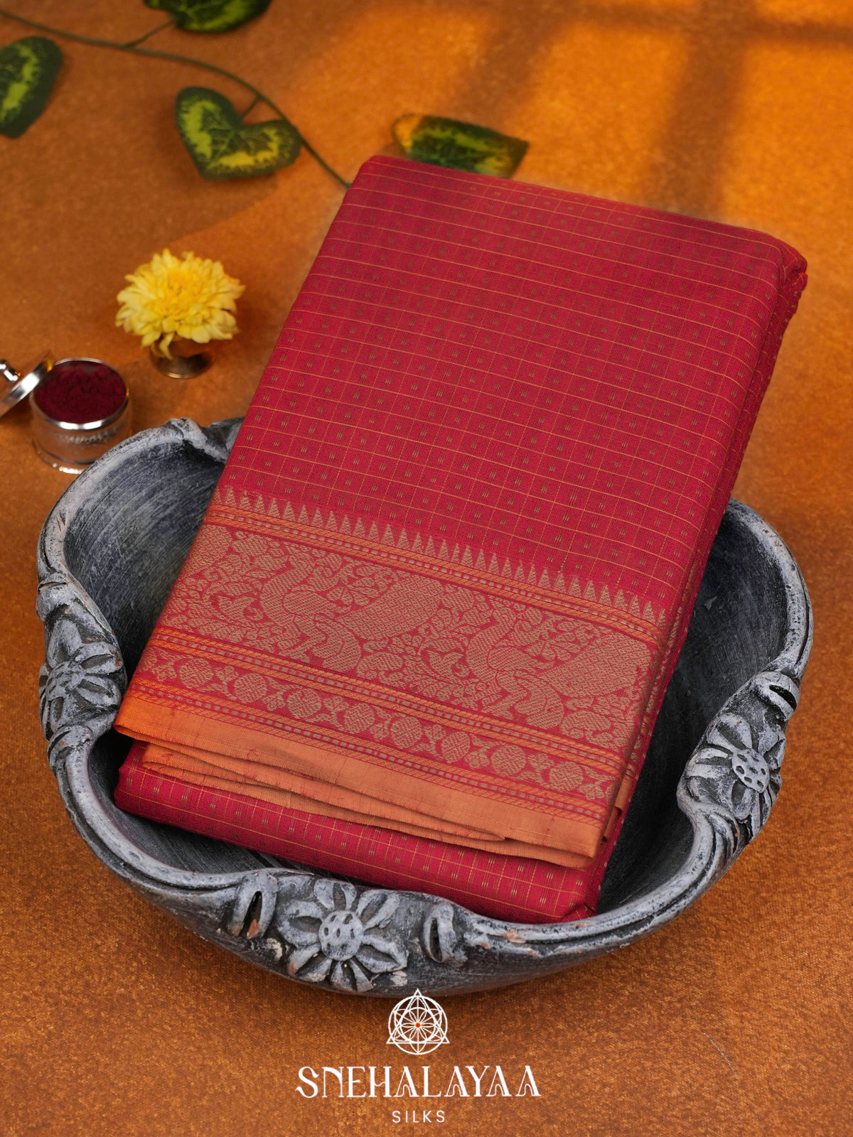 Pink  Kanchi Cotton Saree