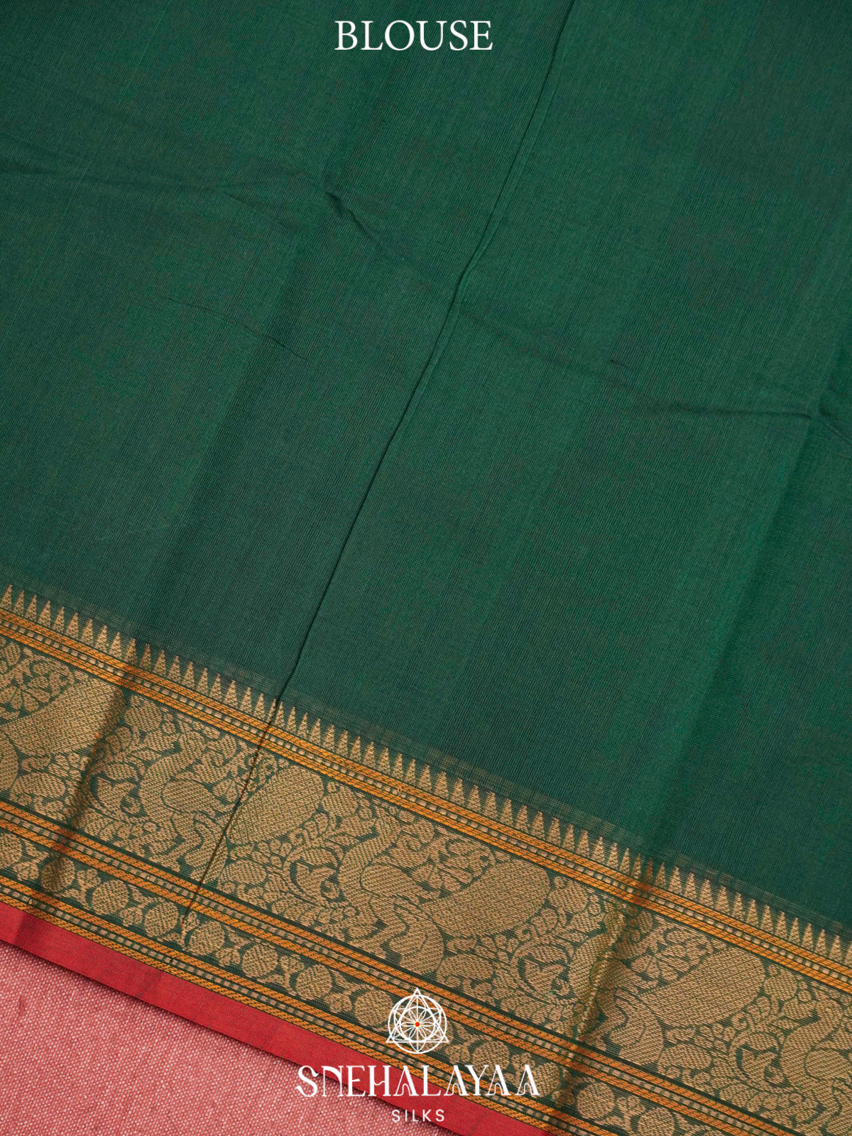 Forest Green  Kanchi Cotton Saree