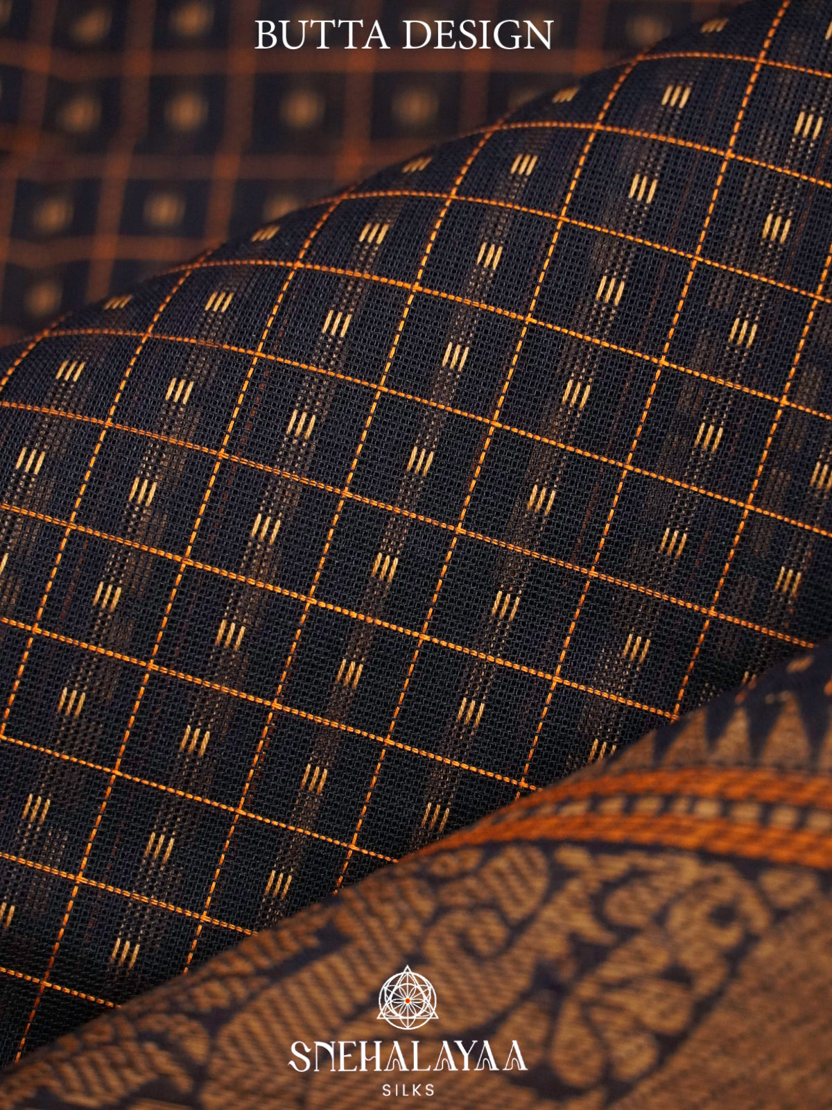Black  Kanchi Cotton Saree