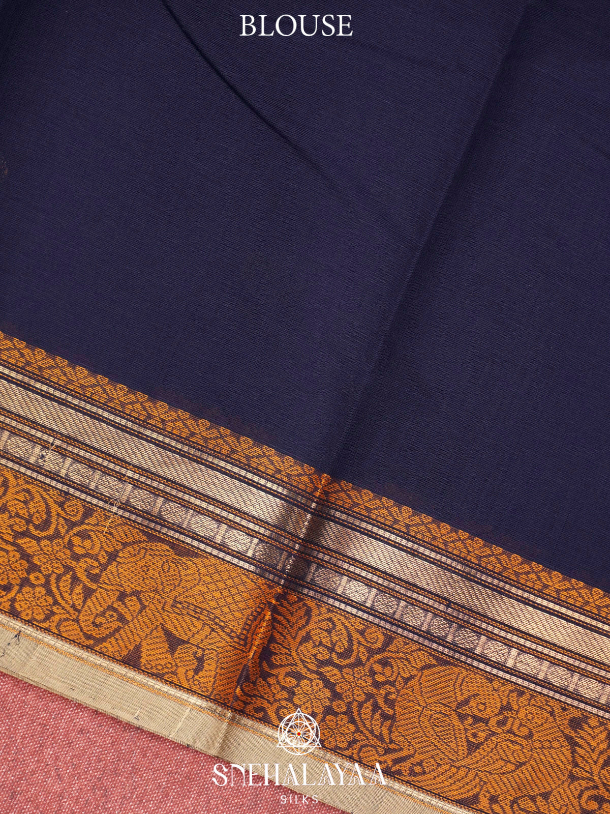 Navy Blue  Kanchi Cotton Saree