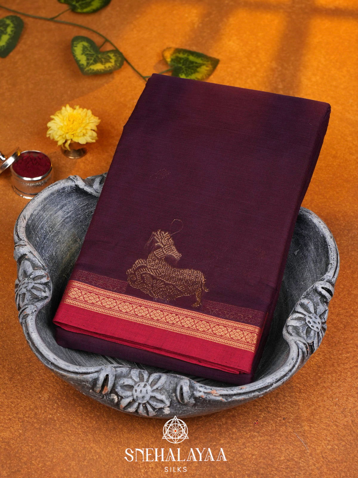 Magenta  Kanchi Cotton Saree