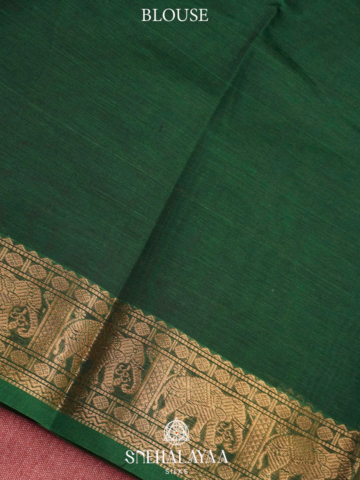 Bottle Green  Kanchi Cotton Saree