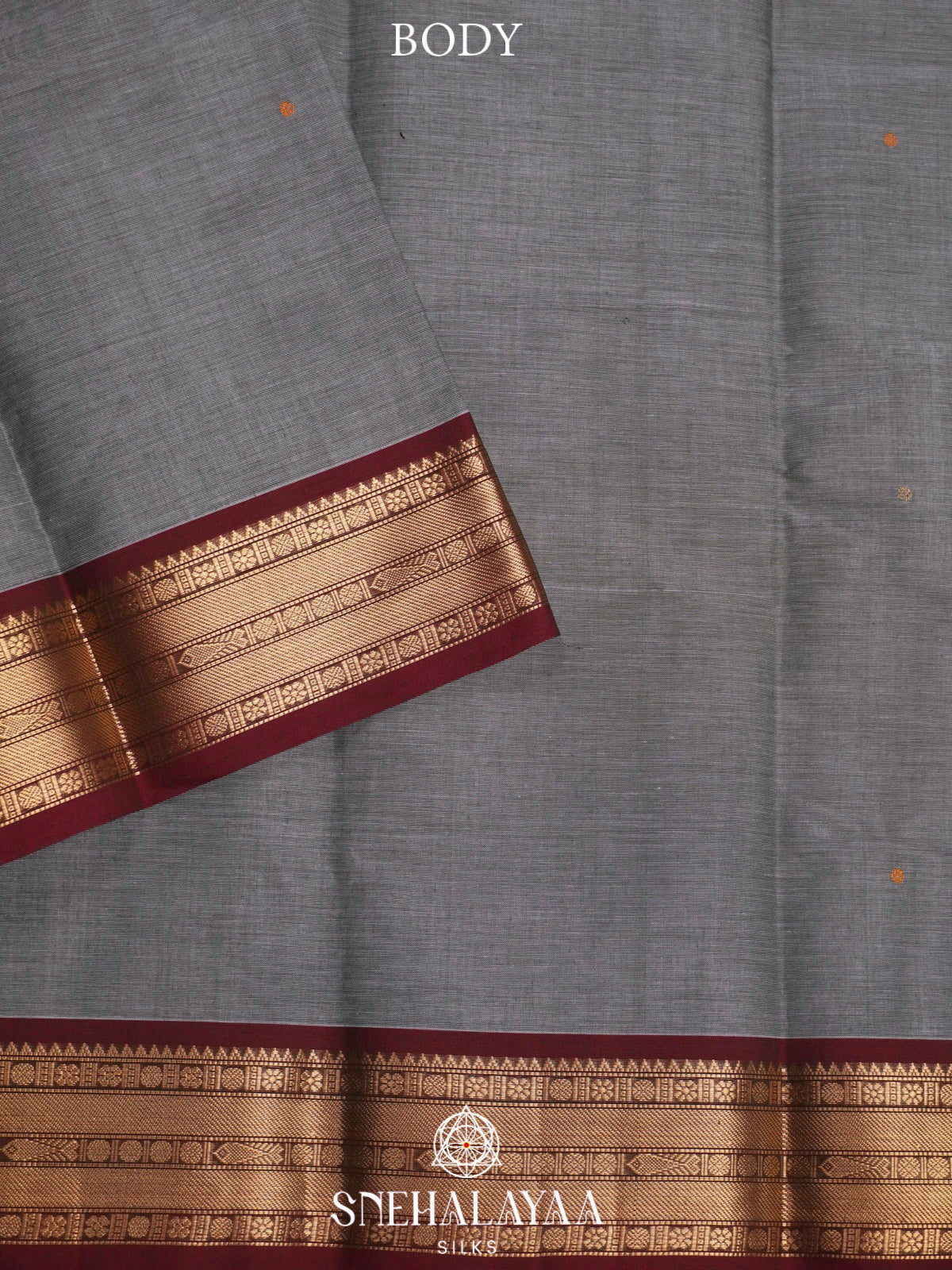 Grey  Kanchi Cotton Saree