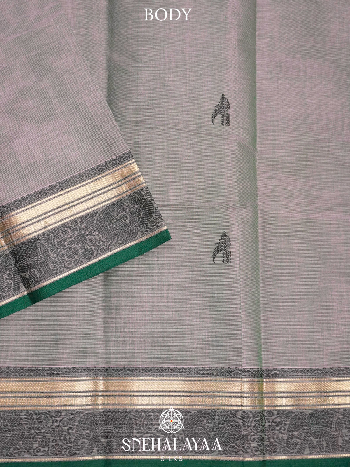 Grey  Kanchi Cotton Saree