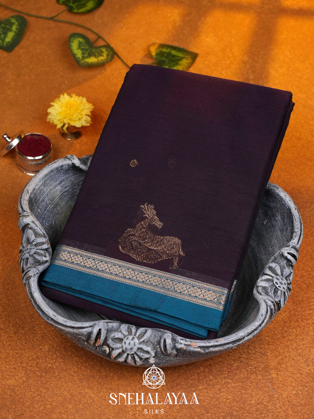 Purple  Kanchi Cotton Saree