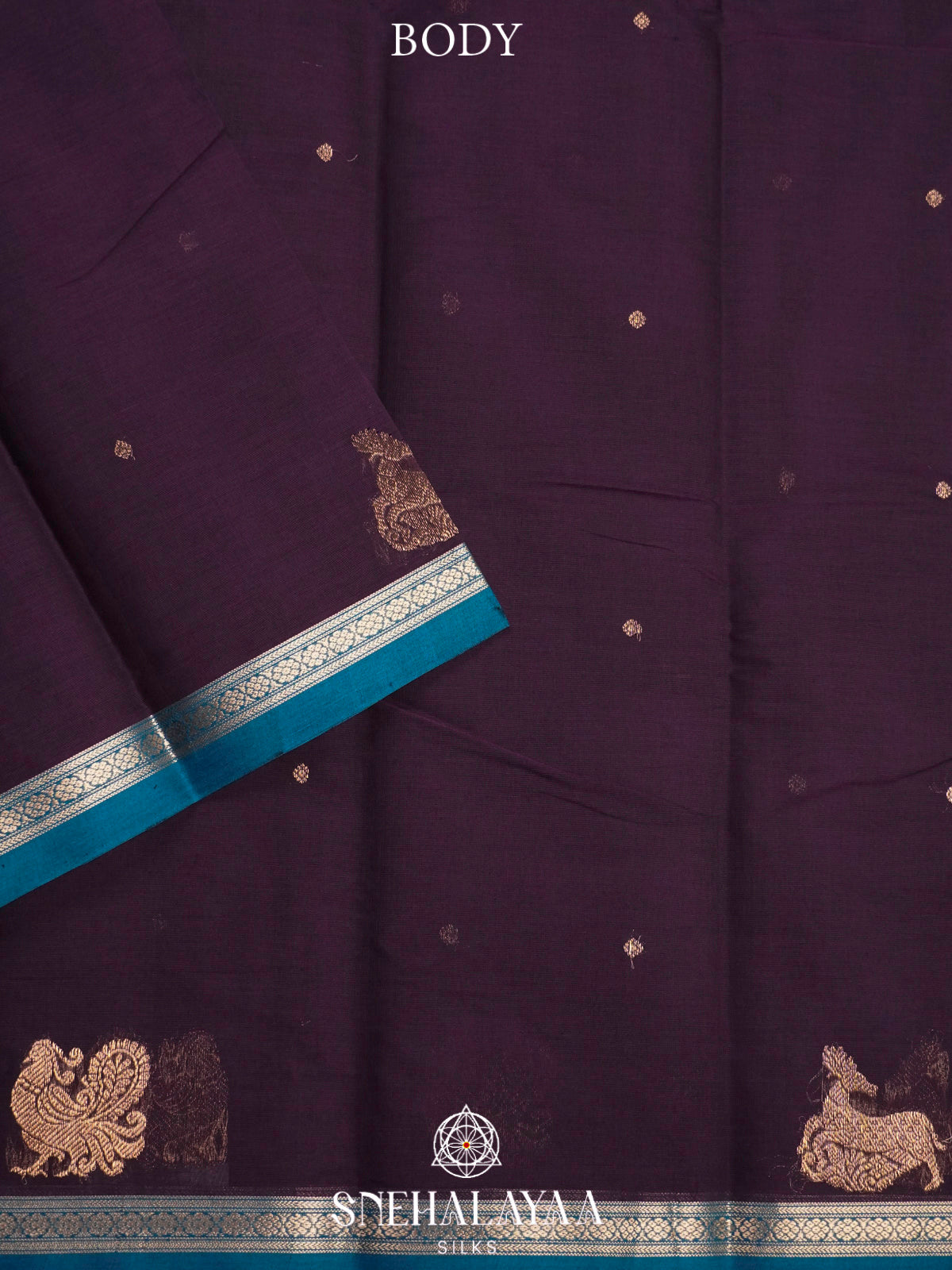 Purple  Kanchi Cotton Saree