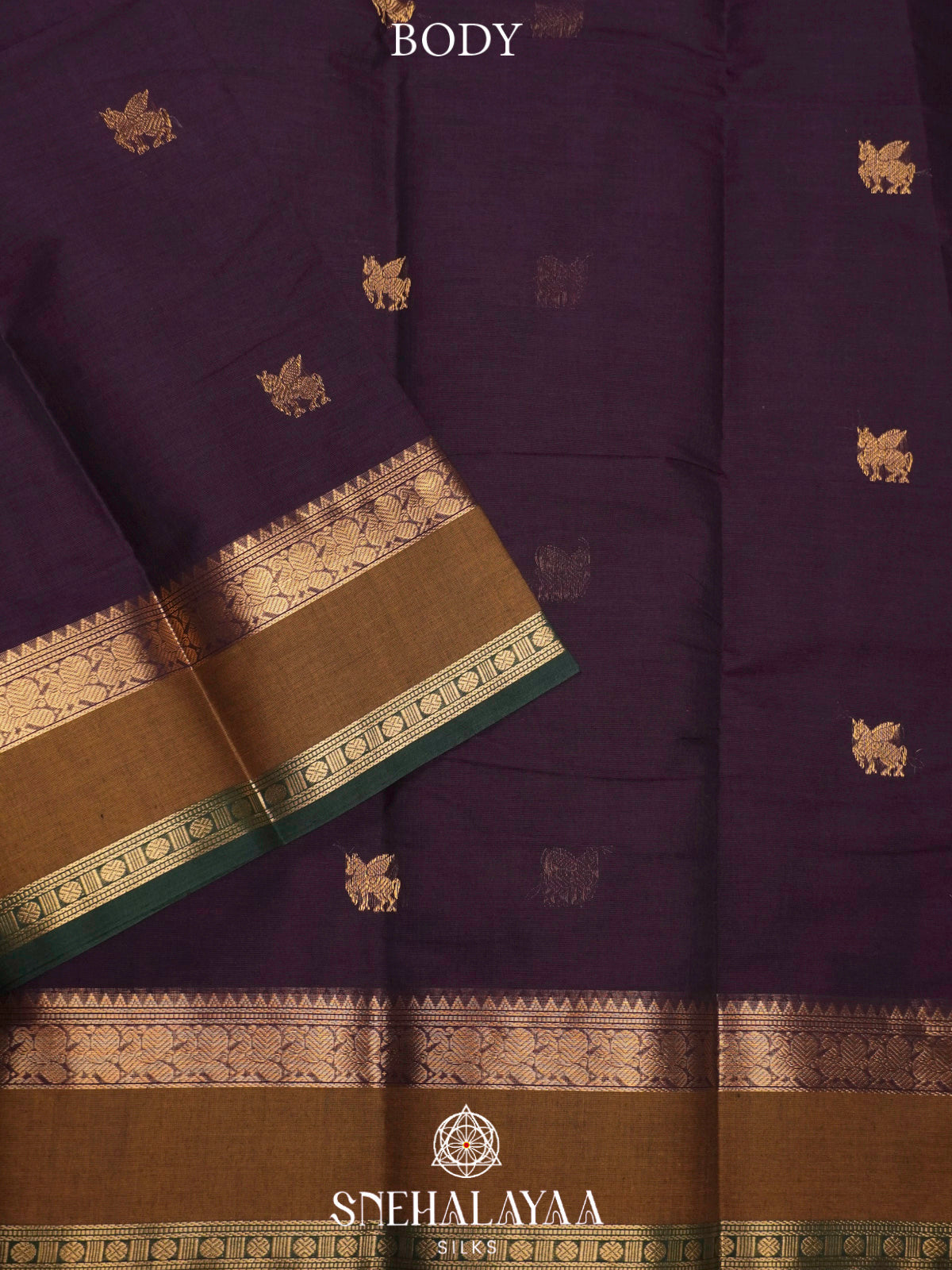 Purple  Kanchi Cotton Saree
