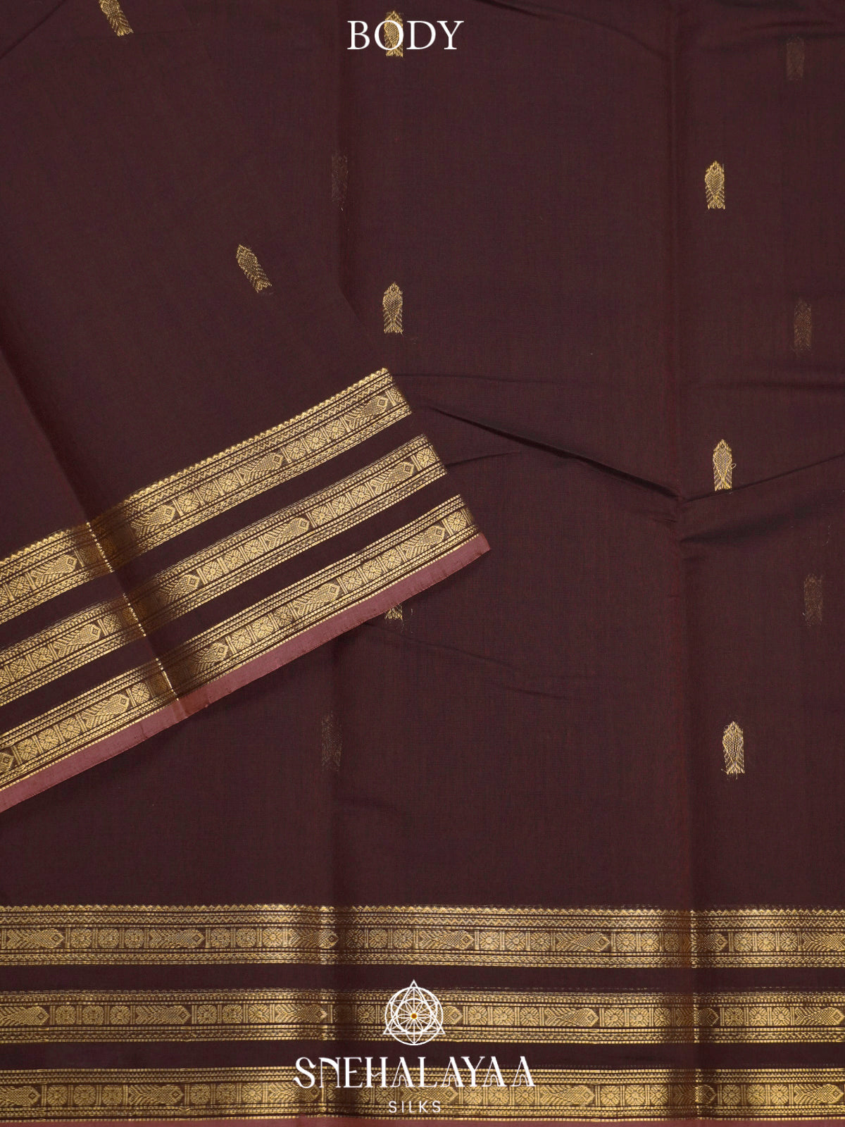 Brown  Kanchi Cotton Saree