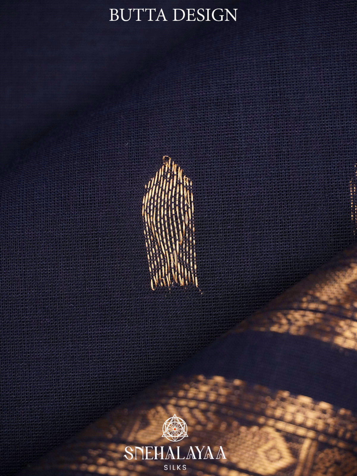 Navy Blue  Kanchi Cotton Saree