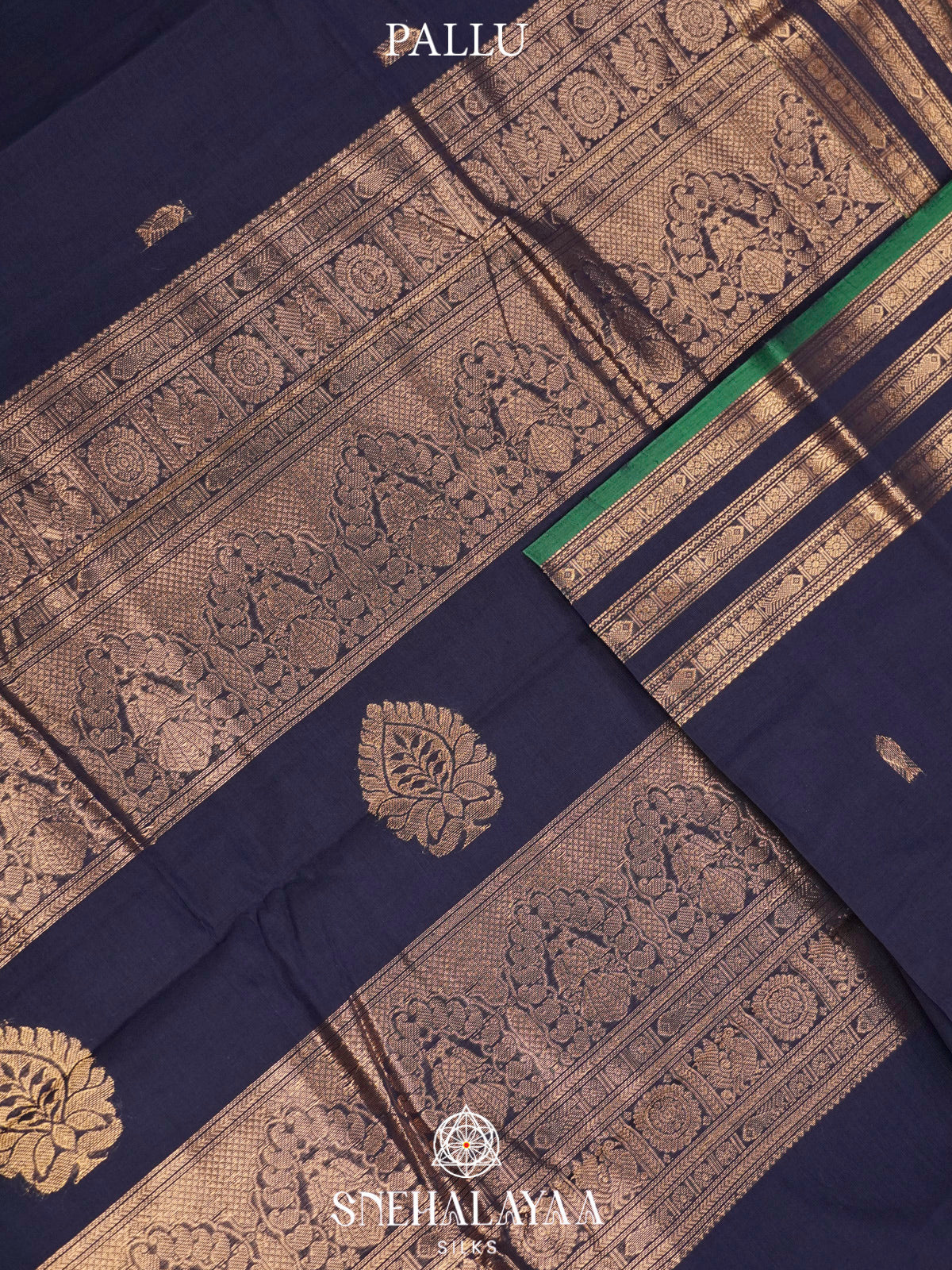Navy Blue  Kanchi Cotton Saree