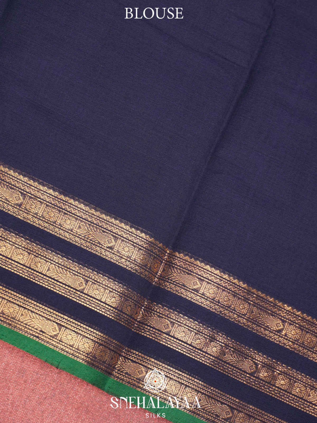 Navy Blue  Kanchi Cotton Saree