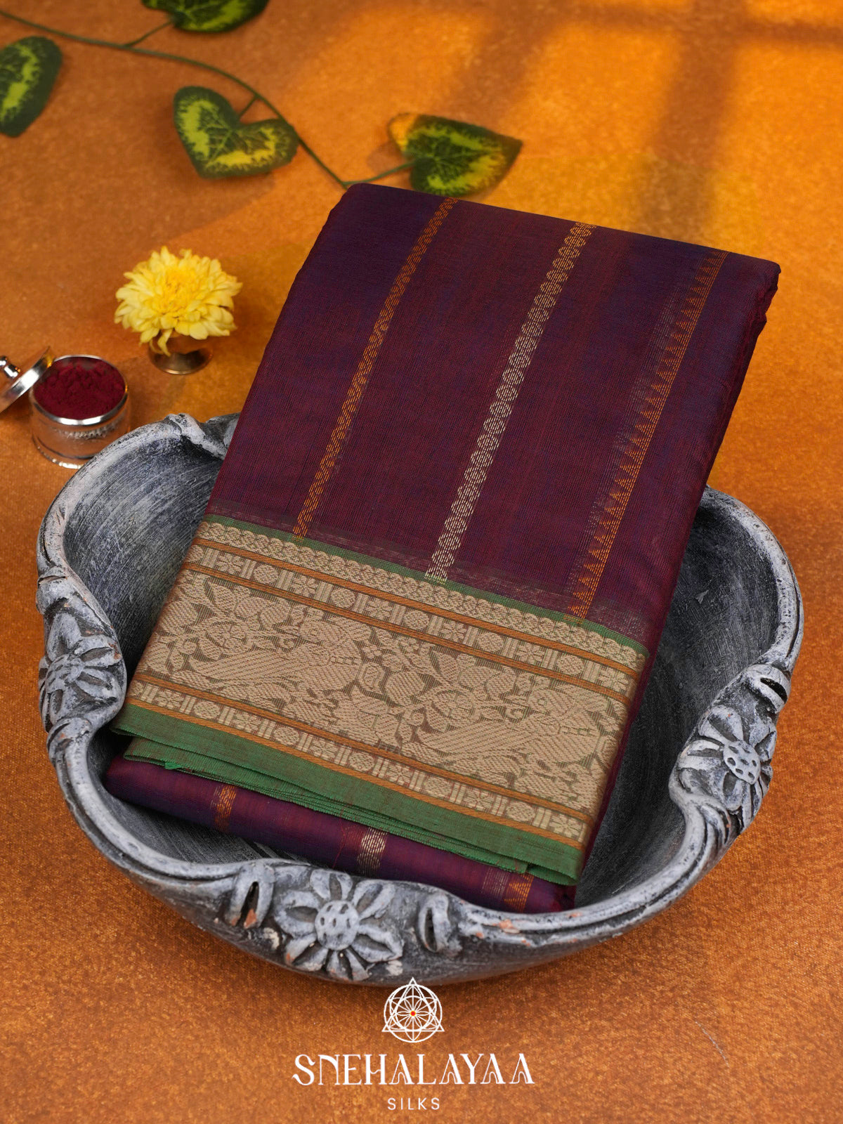 Magenta  Kanchi Cotton Saree