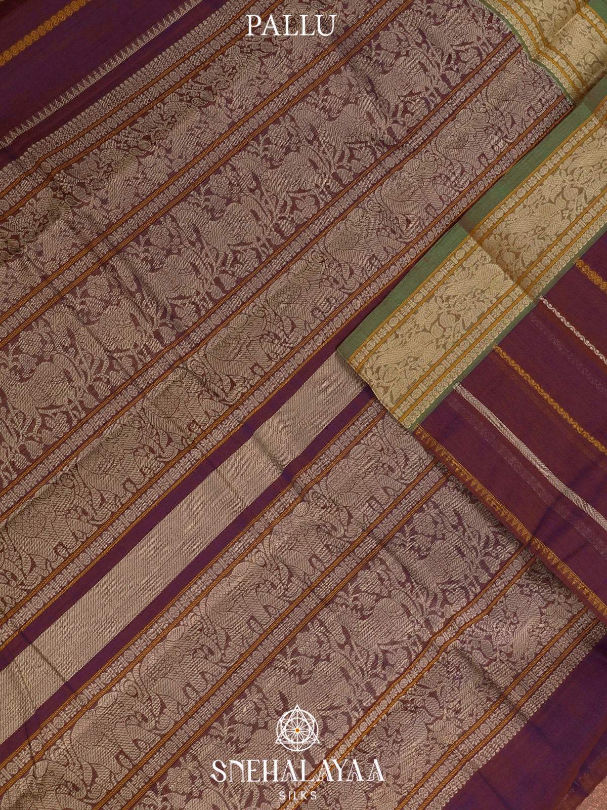 Magenta  Kanchi Cotton Saree