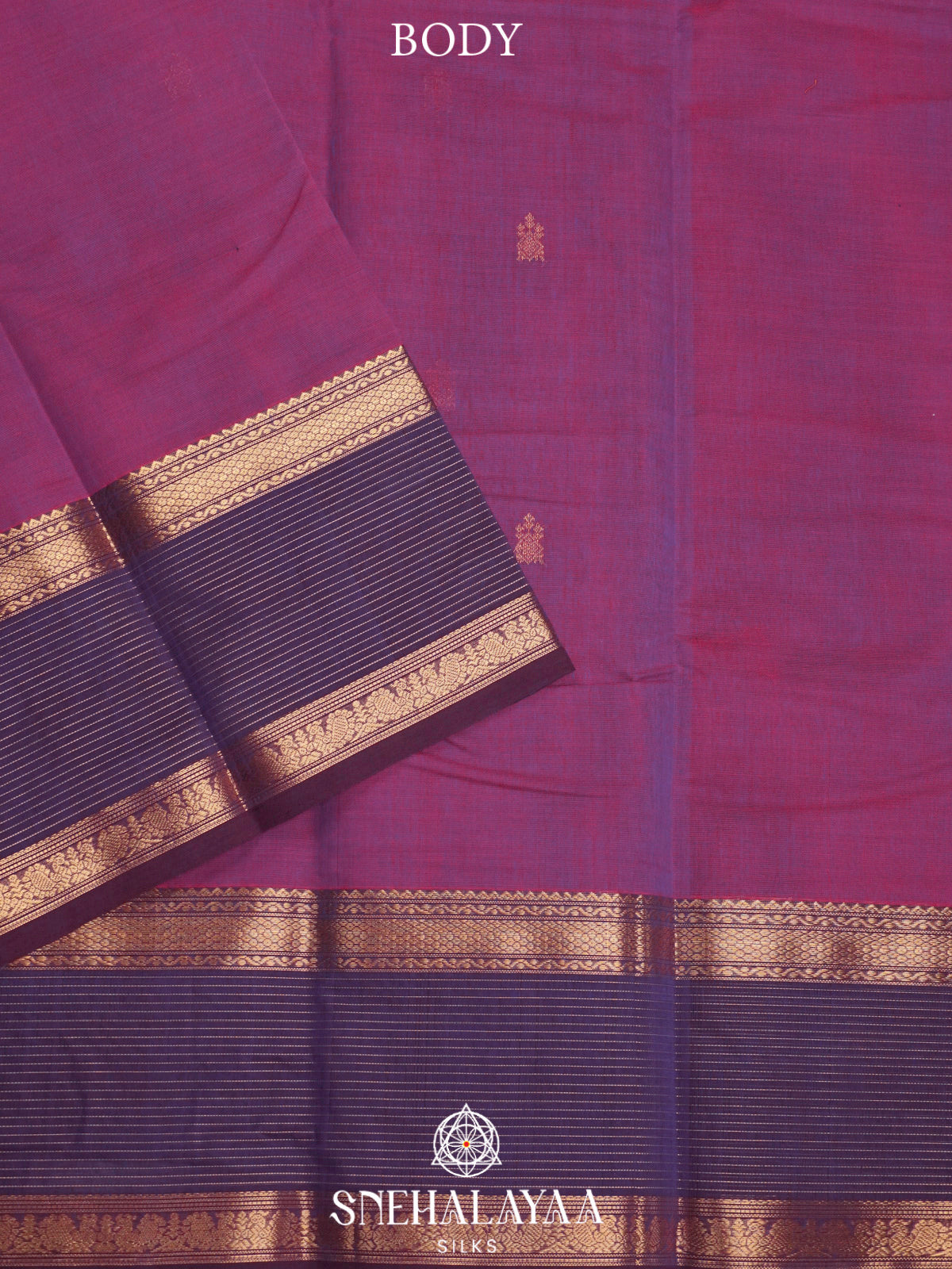 Magenta Pink  Kanchi Cotton Saree