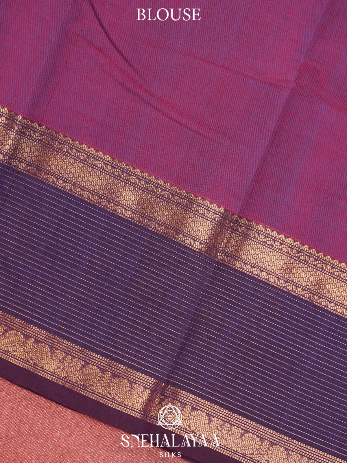Magenta Pink  Kanchi Cotton Saree