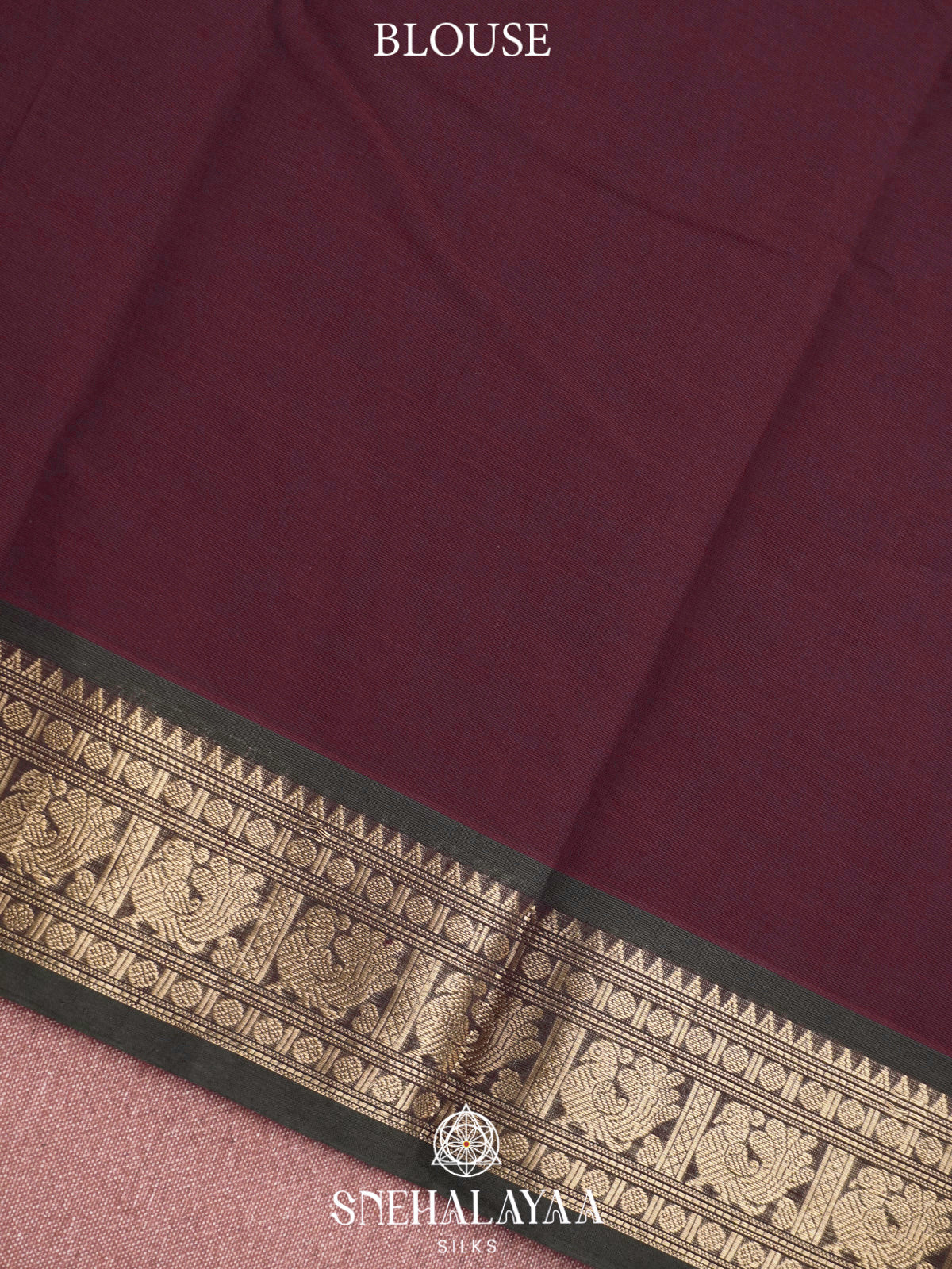 Wine  Kanchi Cotton Saree