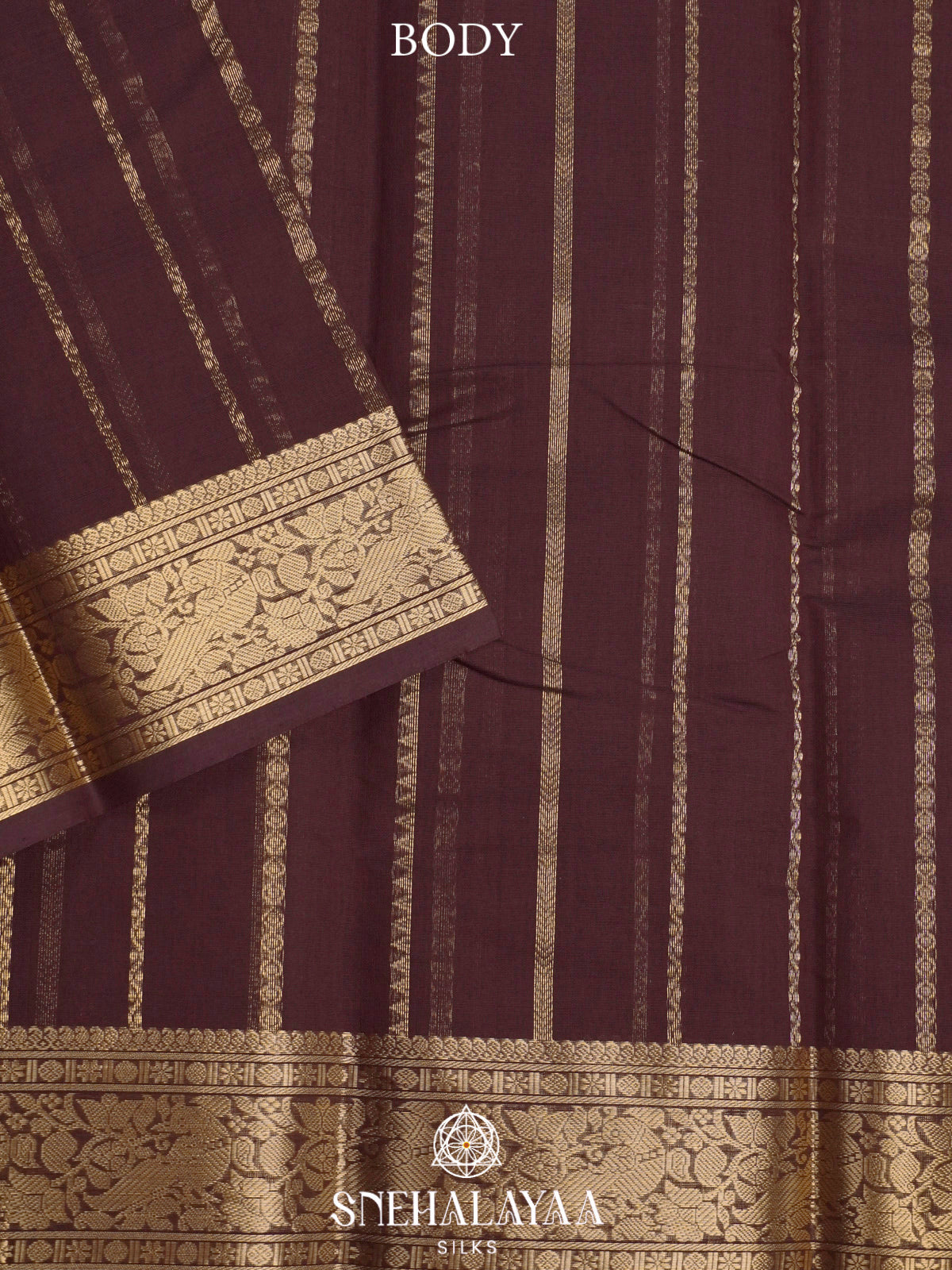 Coffee Brown  Kanchi Cotton Saree
