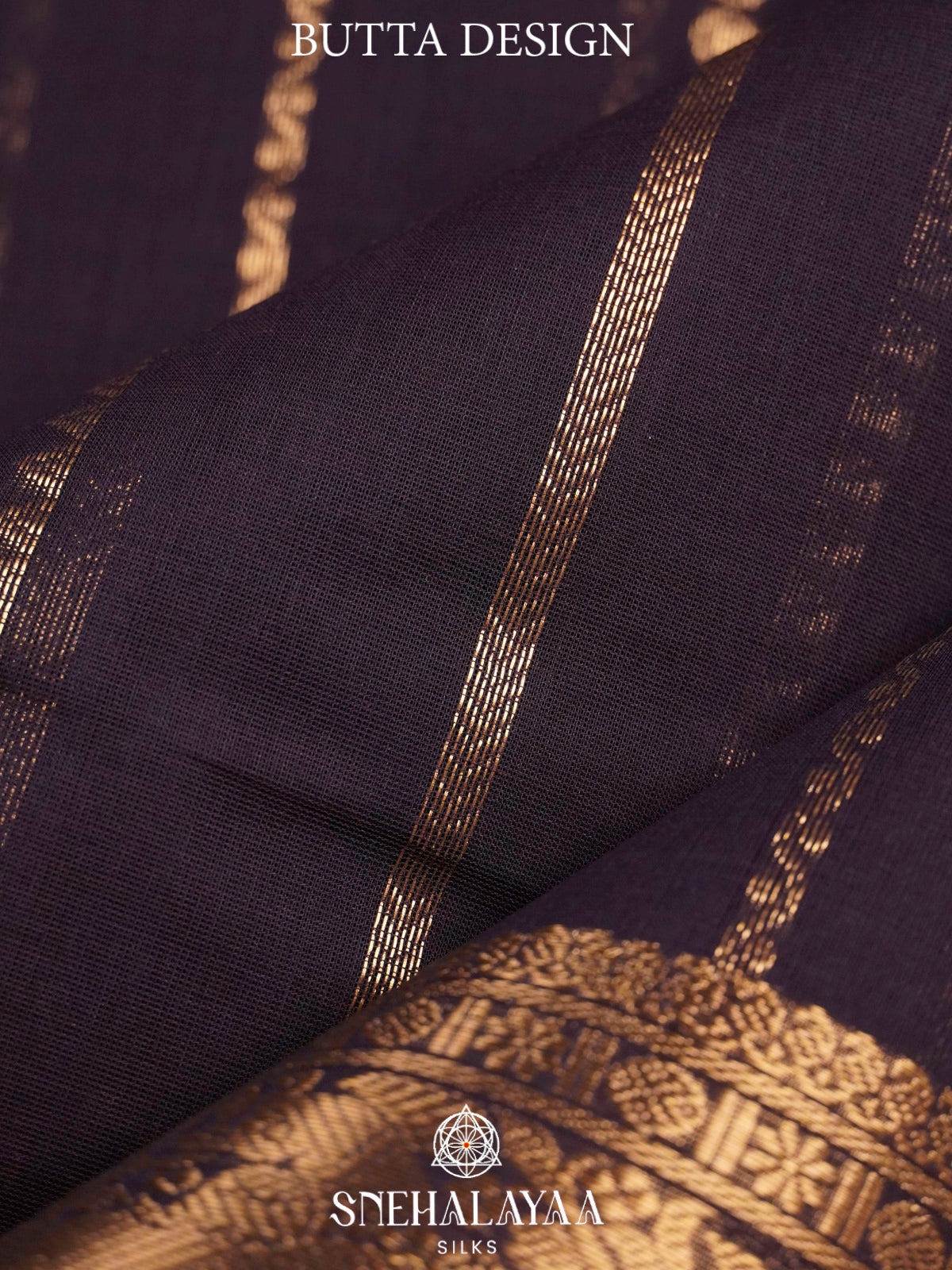 Black  Kanchi Cotton Saree