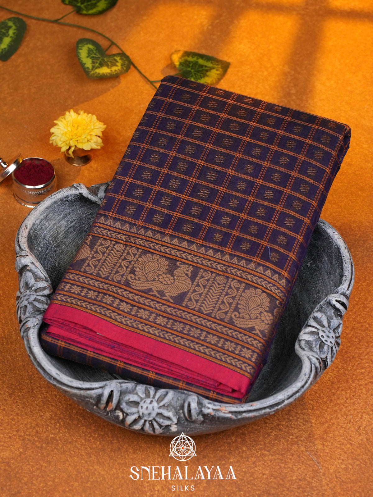 Purple  Kanchi Cotton Saree