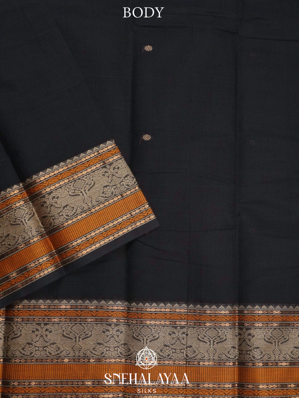 Black  Kanchi Cotton Saree