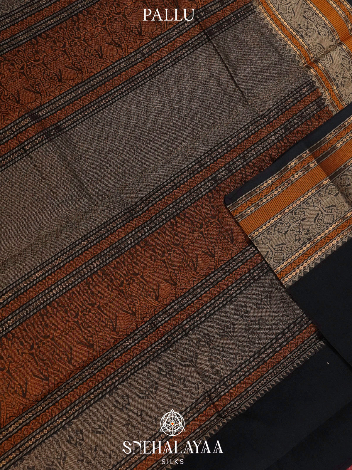Black  Kanchi Cotton Saree