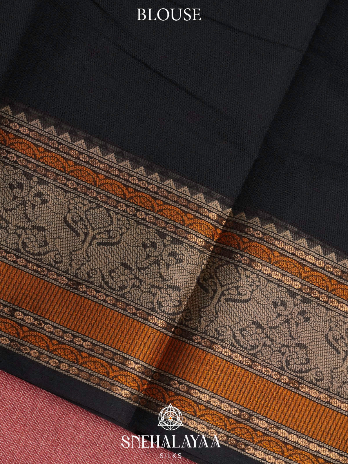 Black  Kanchi Cotton Saree