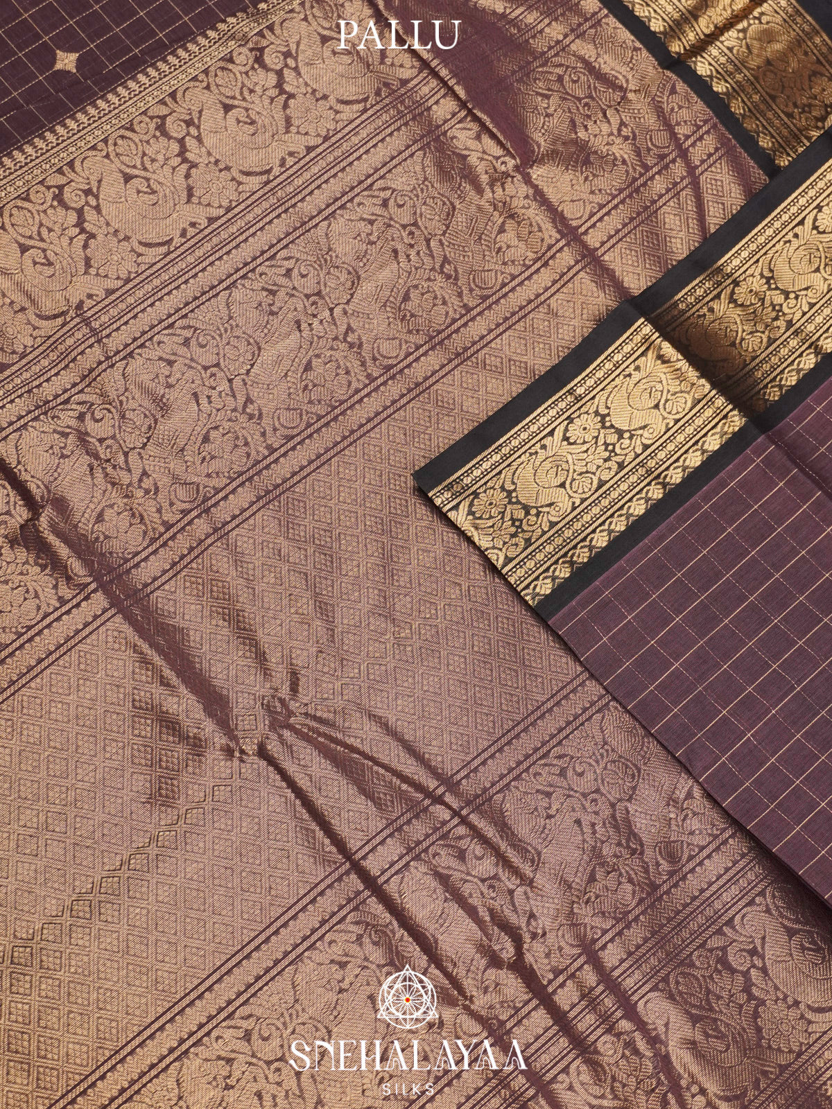 Brown  Kanchi Cotton Saree