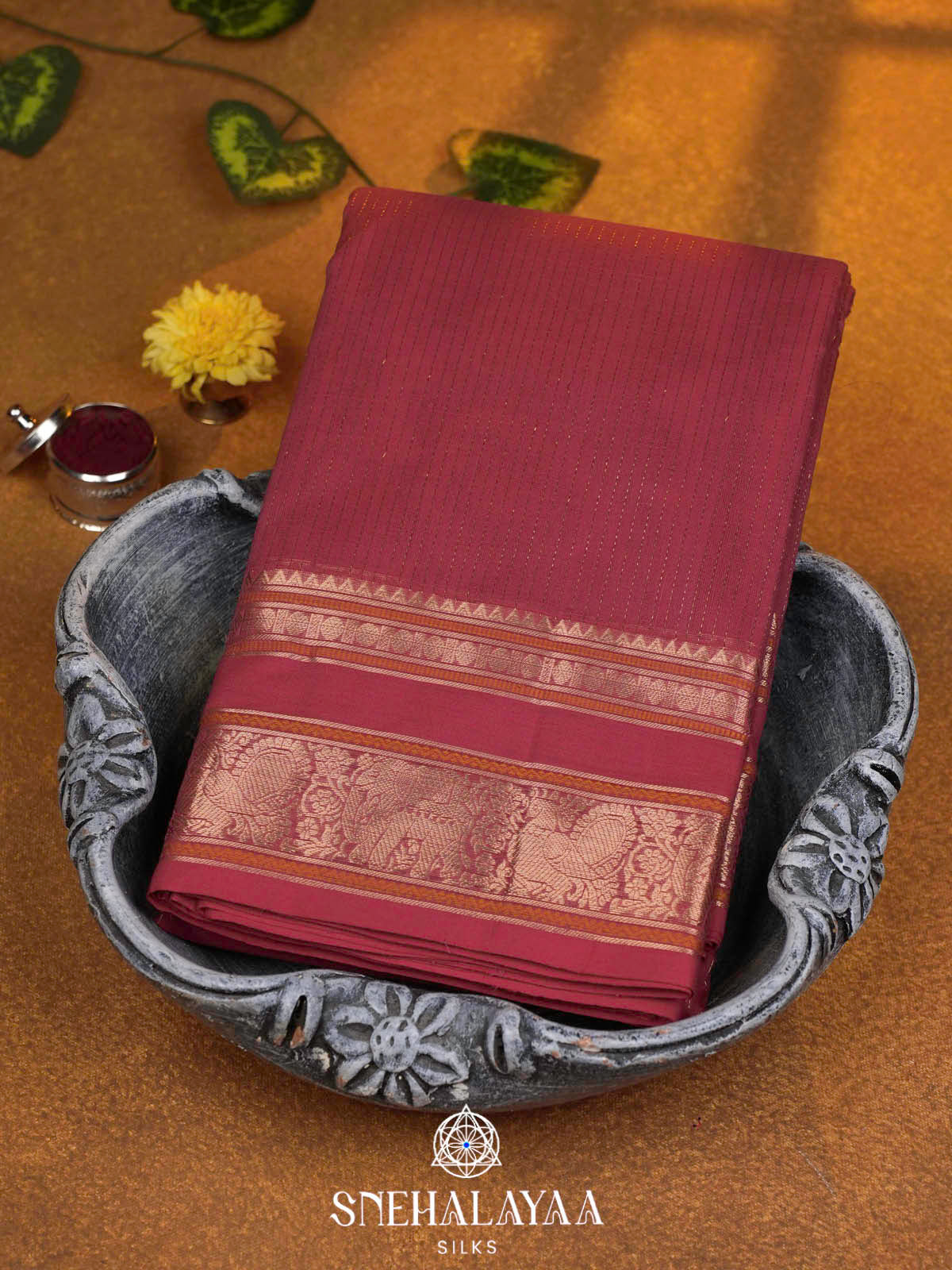 Pink  Kanchi Cotton Saree
