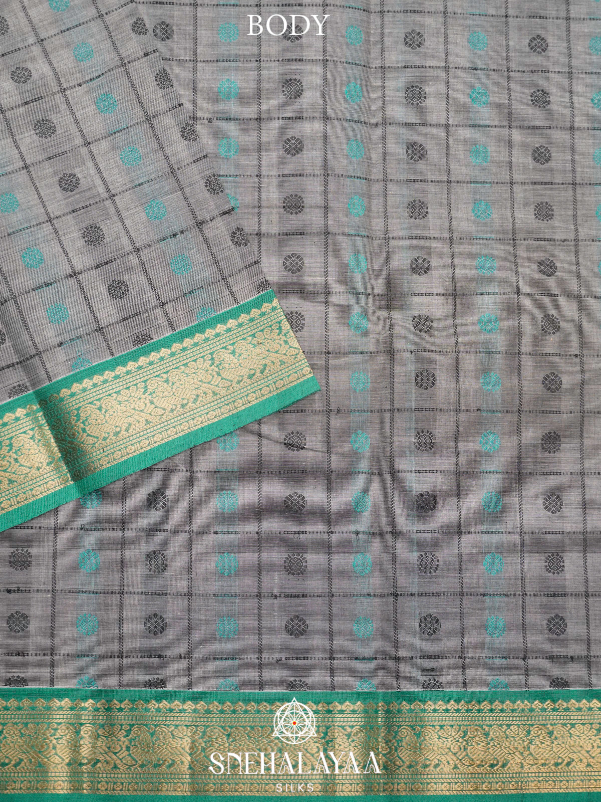 Grey  Kanchi Cotton Saree