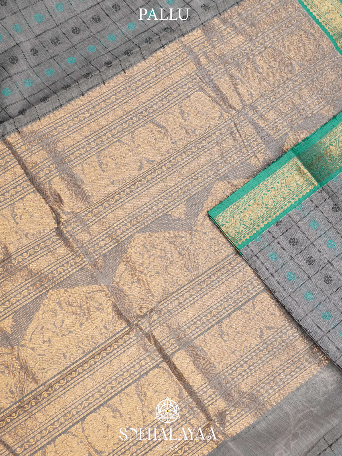 Grey  Kanchi Cotton Saree