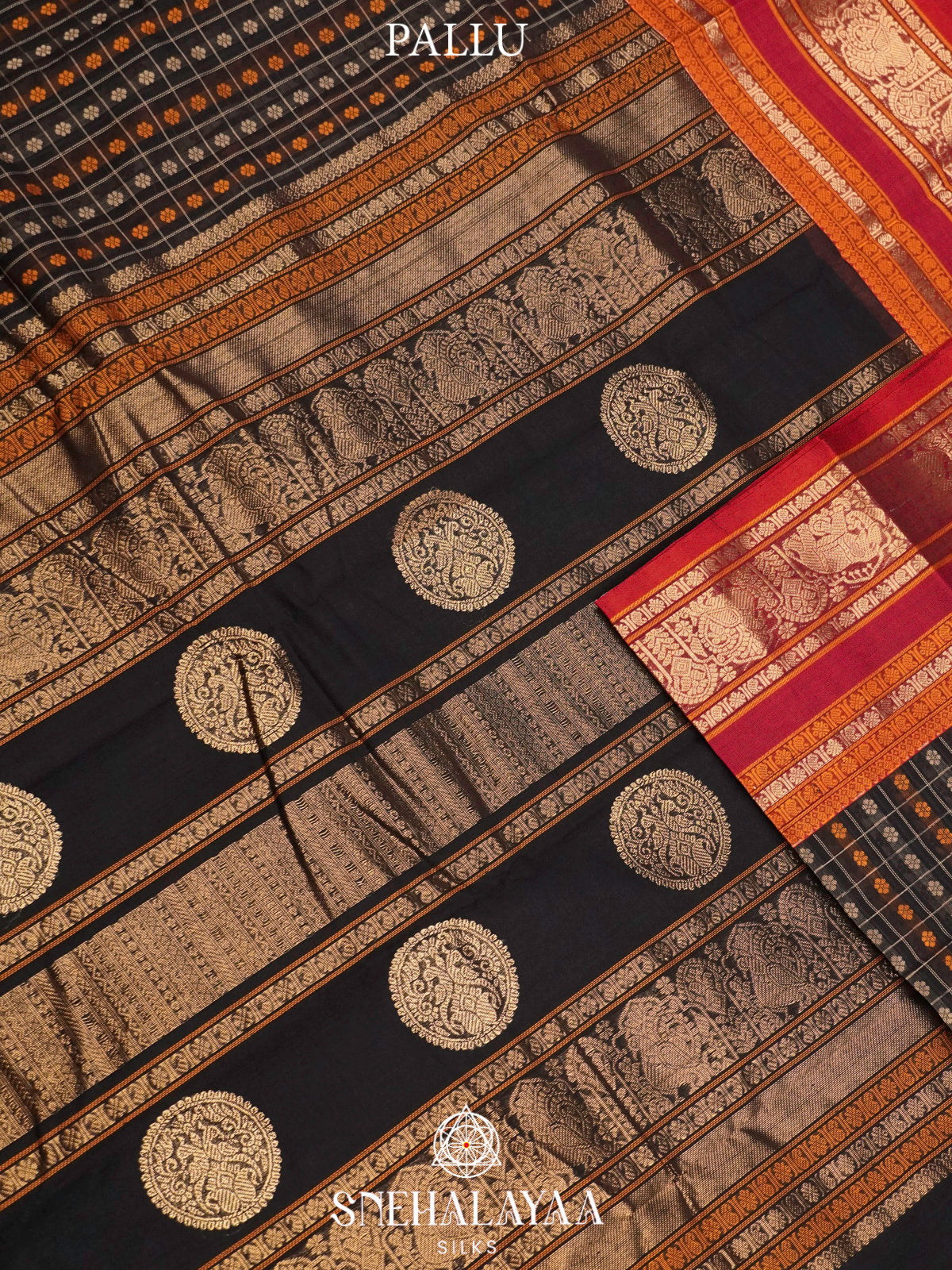Black  Kanchi Cotton Saree
