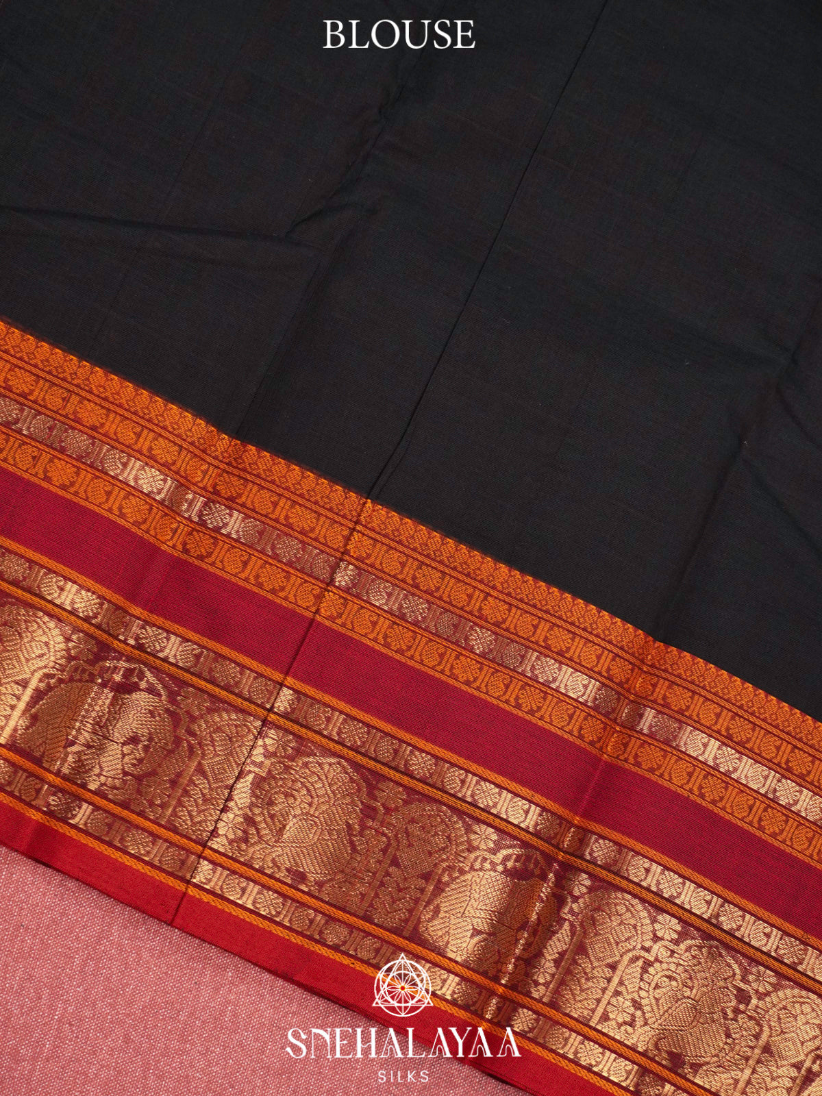 Black  Kanchi Cotton Saree