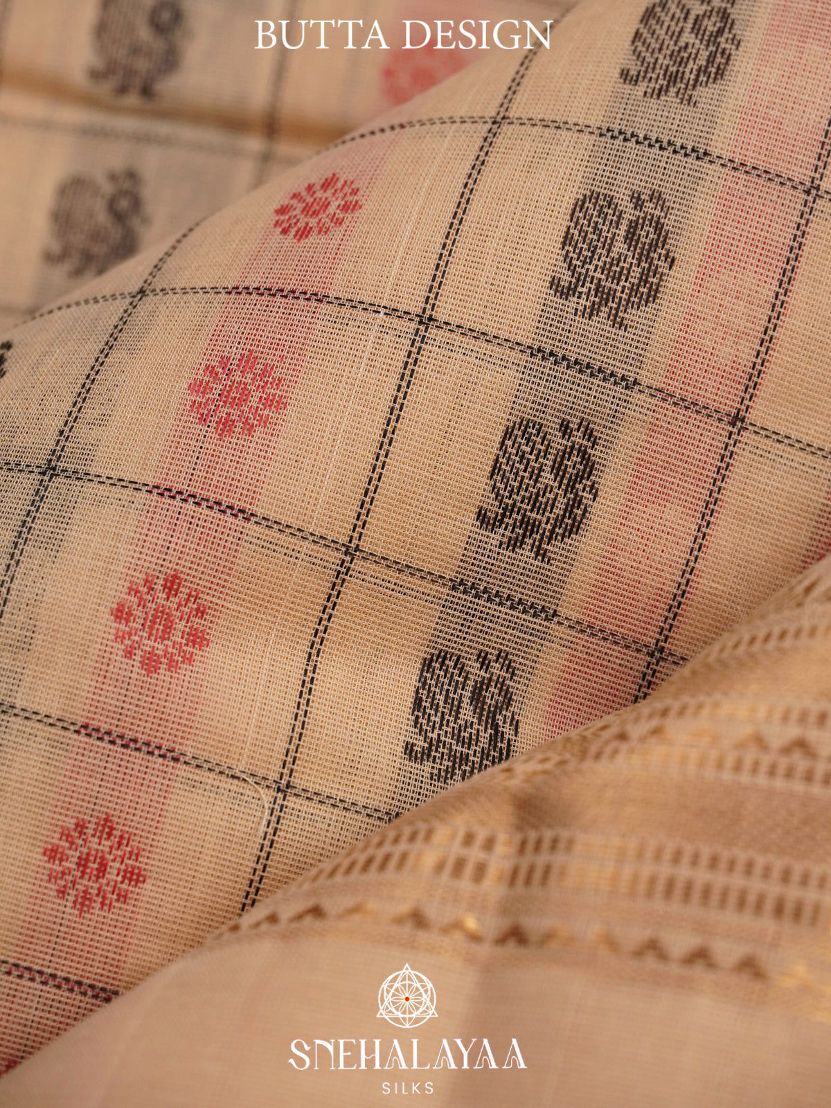Cream  Kanchi Cotton Saree