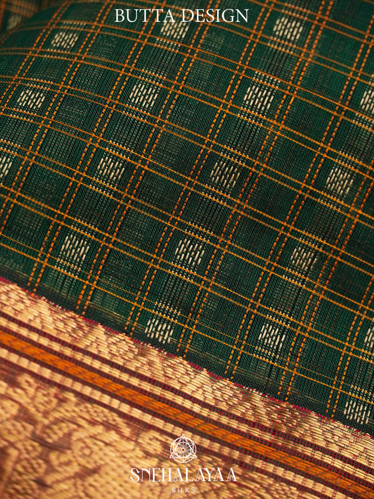 Bottle Green  Kanchi Cotton Saree