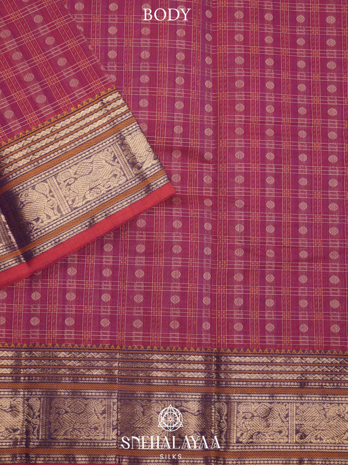 Magenta  Kanchi Cotton Saree