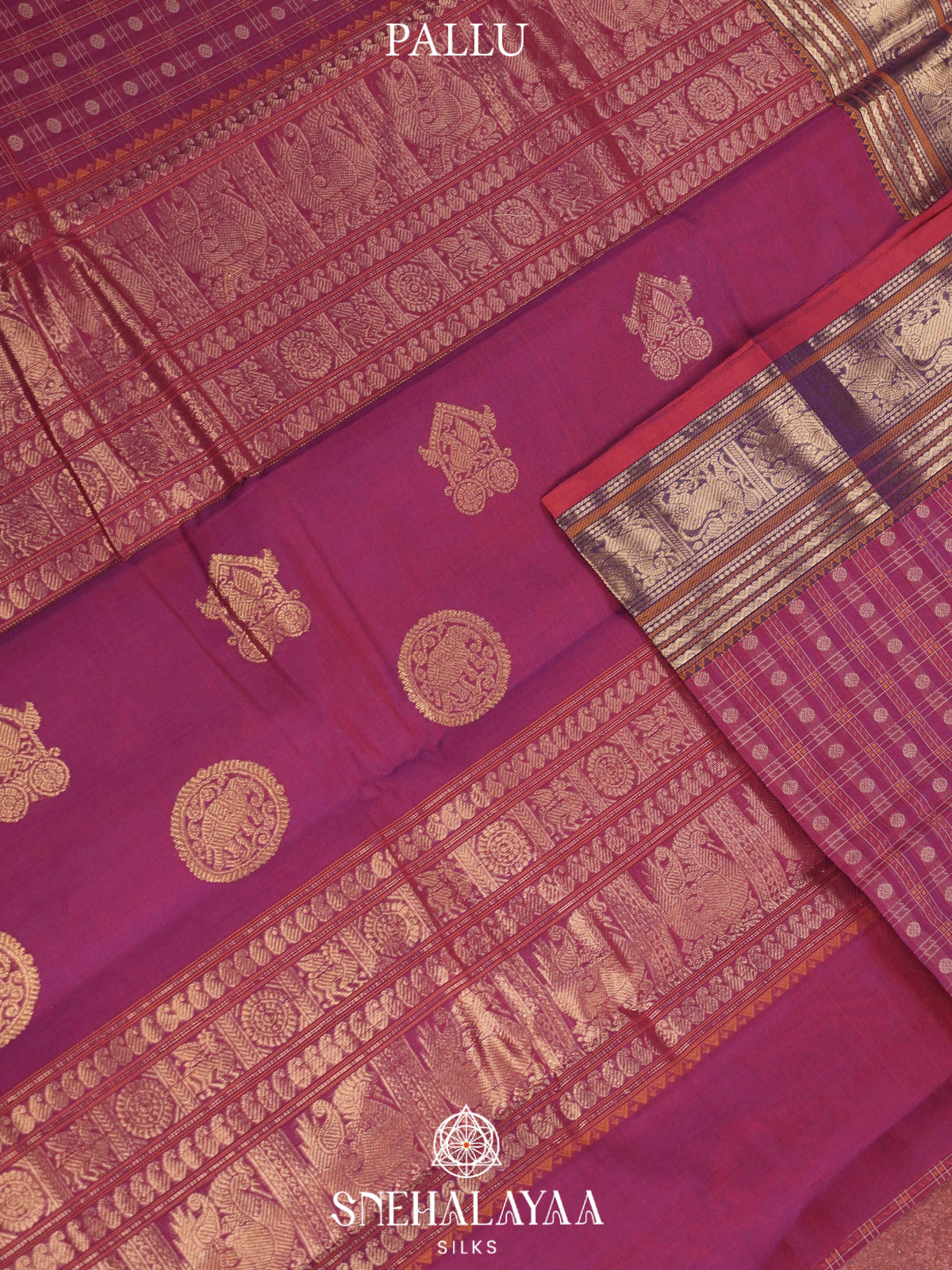 Magenta  Kanchi Cotton Saree
