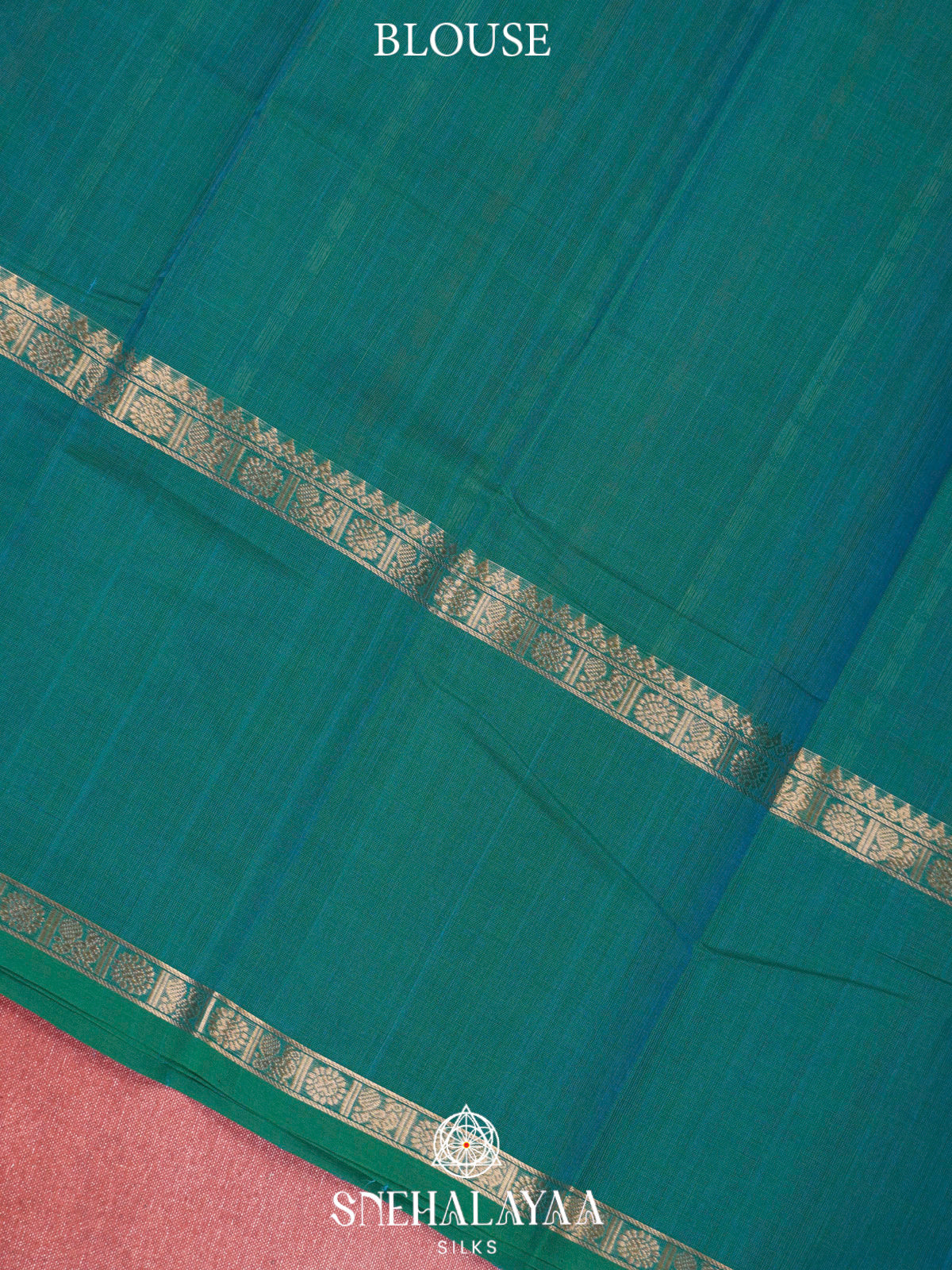 Teal Blue  Kanchi Cotton Saree