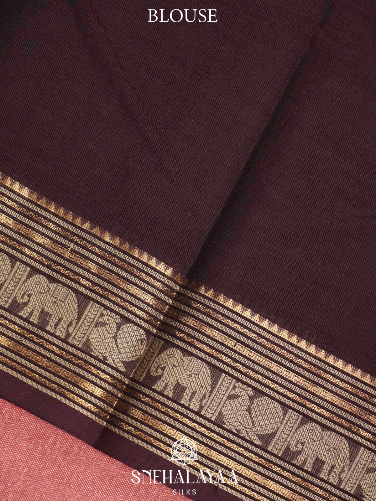 Brown  Kanchi Cotton Saree