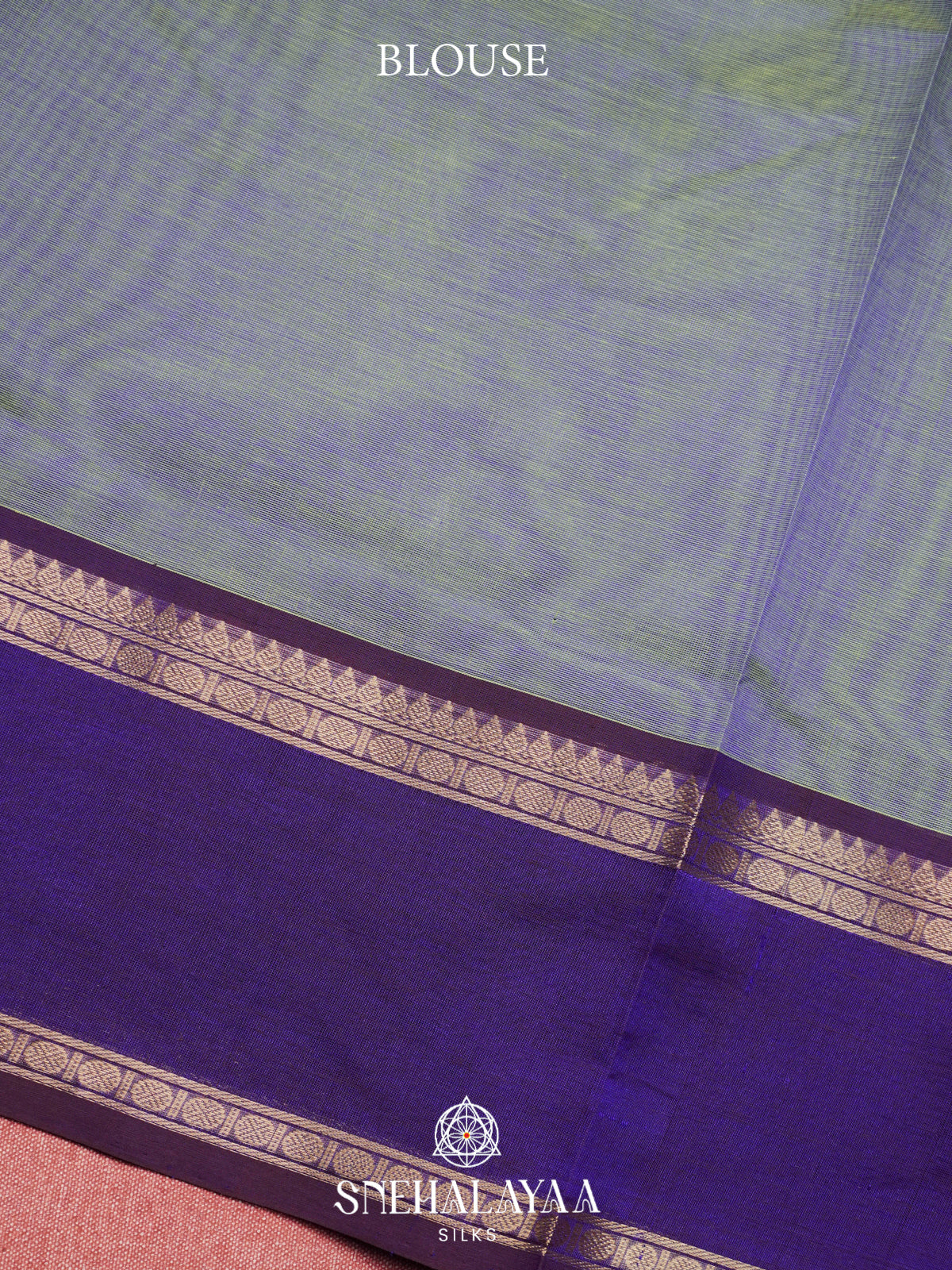 Grey Kanchi Silk Cotton Saree with Zari Strips