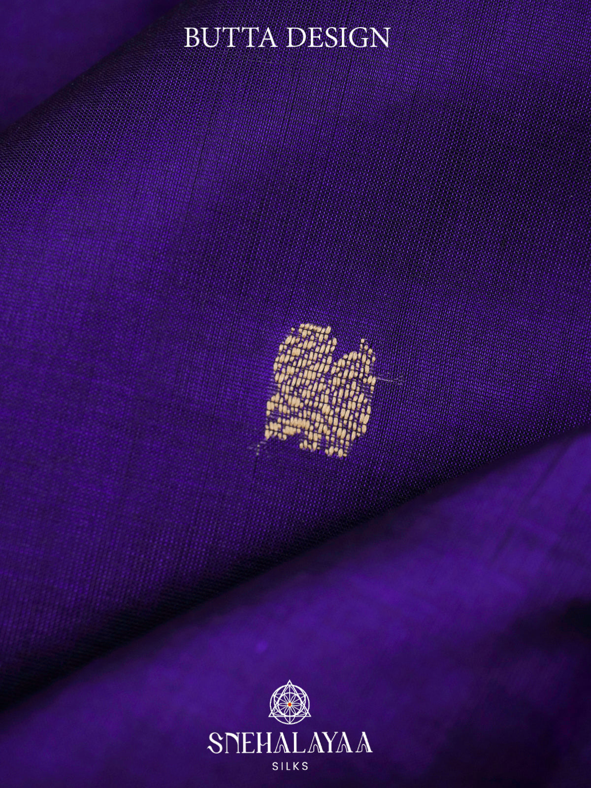 Ink Blue Kanchi Silk Cotton Saree with Annapakshi Buttas