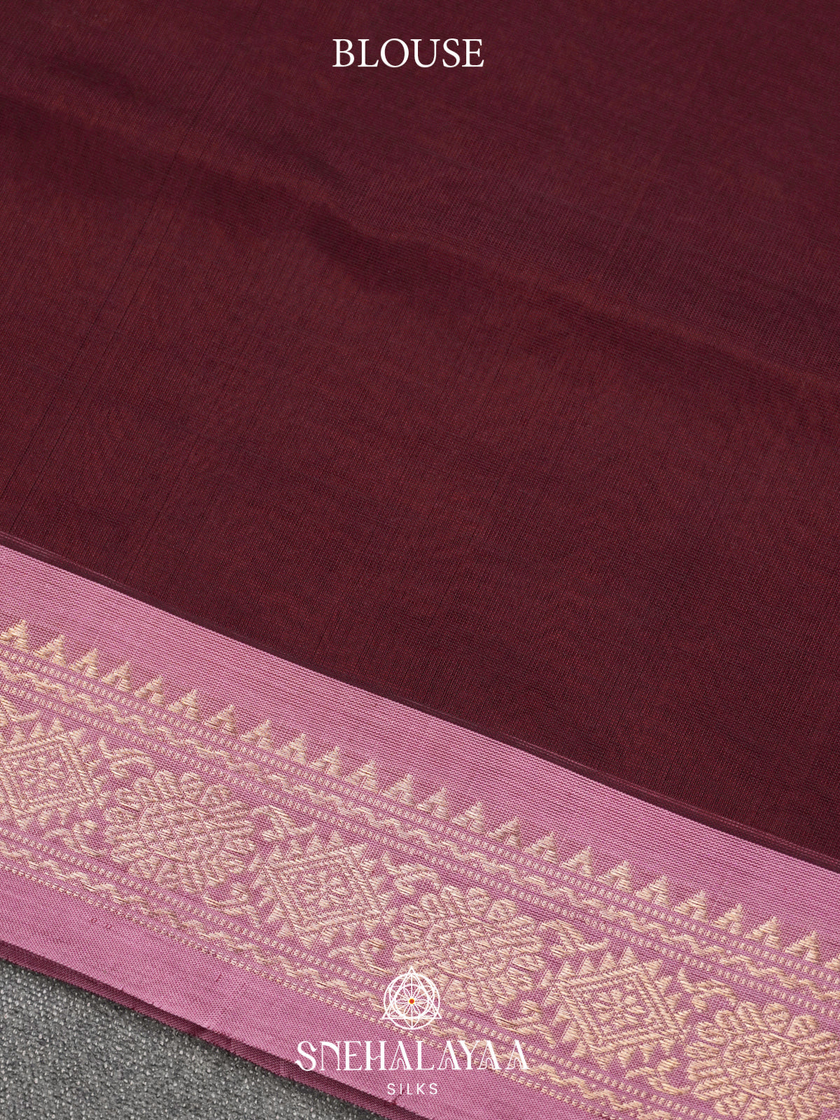 Wine Maroon Kanchi Silk Cotton Saree with Coin Buttas