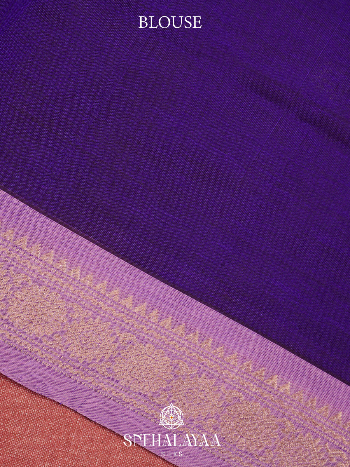 Violet Kanchi Silk Cotton Saree with Coin Buttas