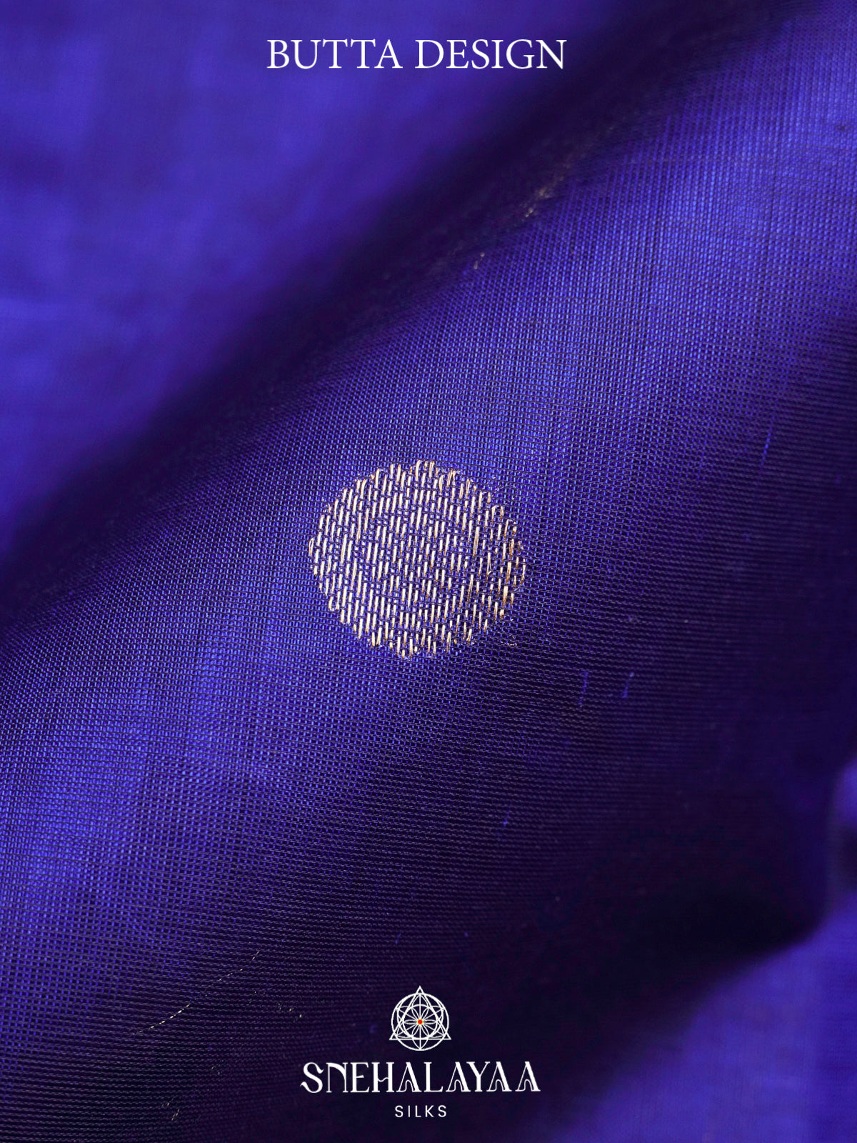 Royal Blue Kanchi Silk Cotton Saree with Mauve Border