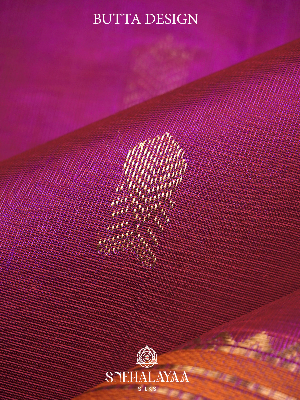 Magenta Kanchi Silk Cotton Saree with Teal Green Border