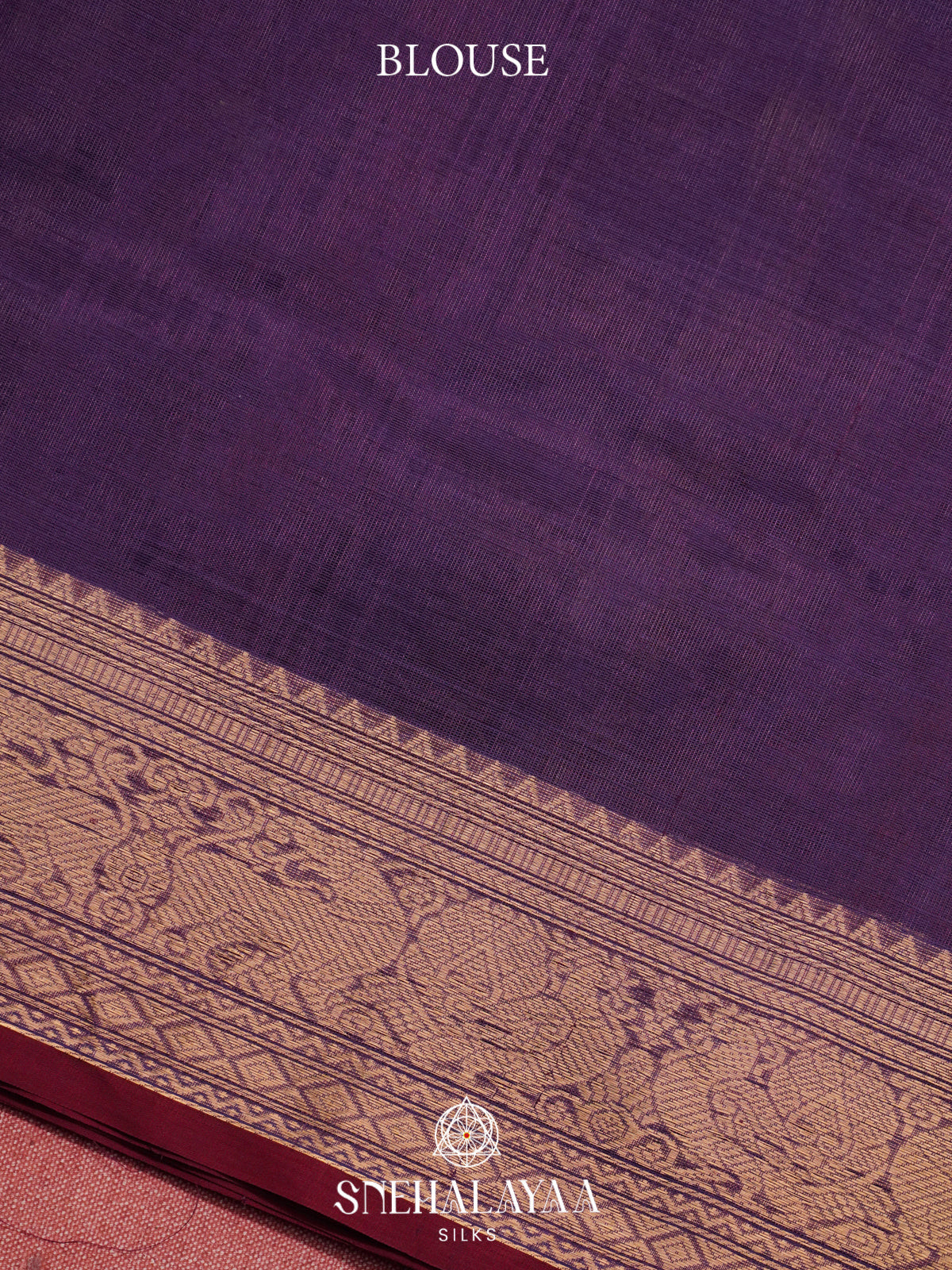 Purple Kanchi Silk Cotton Saree with Multi-Motif Checkers & Paisley Pallu